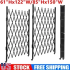 Double Folding Security Gate Folding Door Gate 61"Hx122"W/85"Hx150"W Scissor Gat