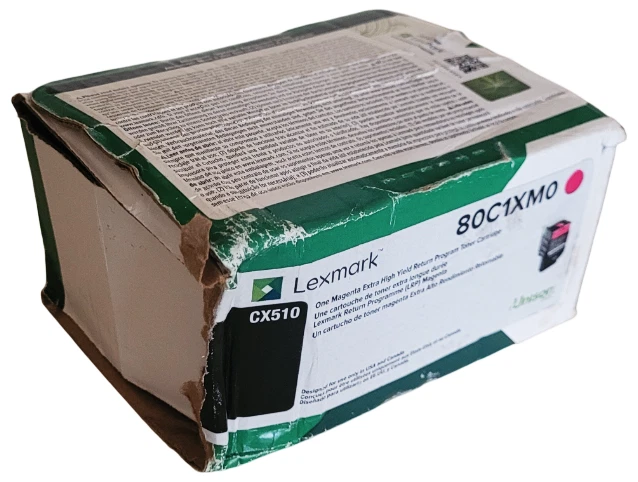 Cartucho de tóner Lexmark 80C1XM0 magenta extra alto rendimiento nuevo sellado-caja abierta Foto 2 de 3