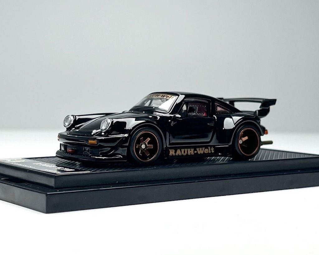 FG 1:64 Black RWB 930 Sports Full Open Model Diecast Collect Car
