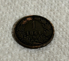 1861 E Austria 1 Kreuzer Coin
