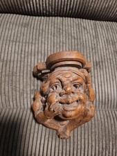 Vtg  Wood Look Gobin Mythical Creature Renaissance Style Cast Plaster Corbel...