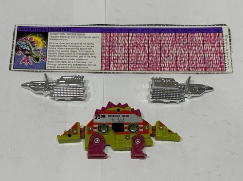 G1 Transformers vintage original Decepticon cassette SLUGFEST 100% complete