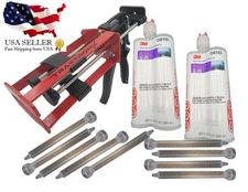 2-3M 08115 Panel Bond Adhesive + Applicator Gun 08571 + 9  Mixing Nozzles 8193