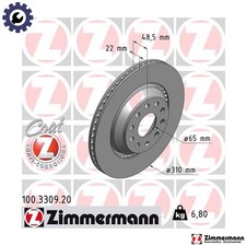 2x BRAKE DISC 100.3309.20 FOR SKODA SUPERB/II/III OCTAVIA/Combi KODIAQ  VW