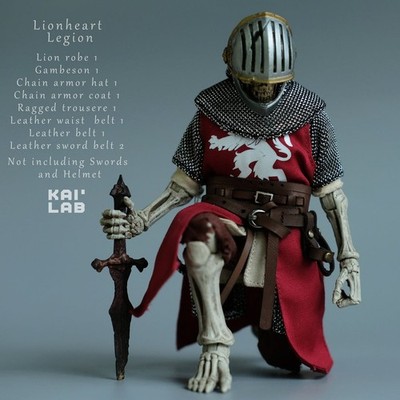   KAI LAB Lionheart Legion Kit 1/12 Scale Gambeson Tabbard & Chain Clothes