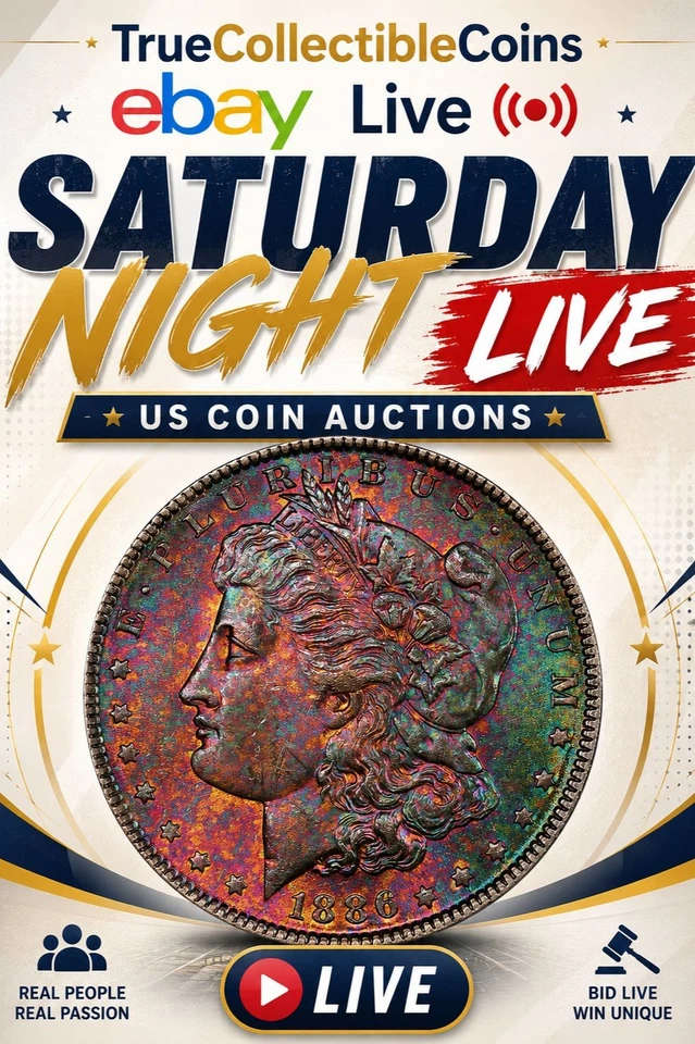 TrueCollectibleCoins eBay Live 6/13/26 - US Coins, Morgan Dollars & More
