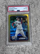 PSA 10 BASEBALL CARD 2024 TOPPS GOLD FOIL LOW POP PATRICK CORBIN NATIONALS