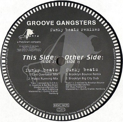 Groove Gangsters - Funky Beats Remixes - Used Vinyl Record 12 - G5628z