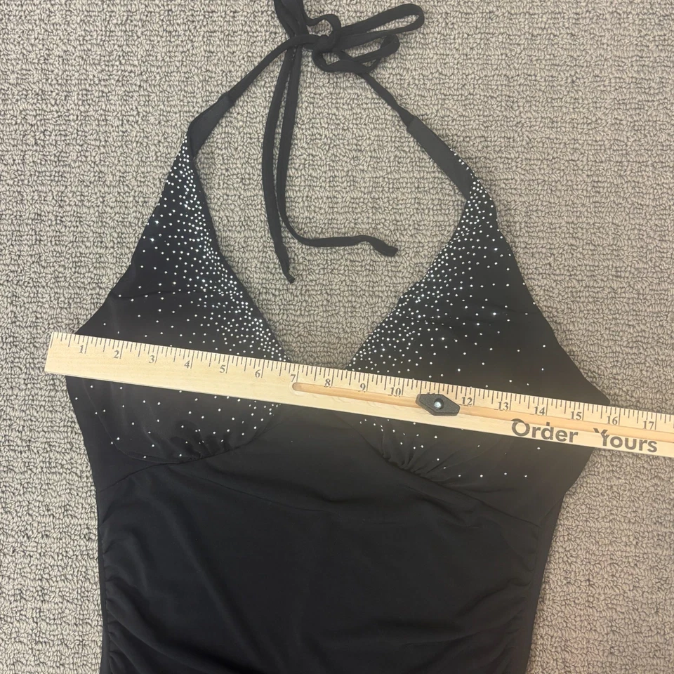 Vintage Ruby Rox Dress Womens XL Black Halter Babydoll Ruched Y2K Whimsy Fairy - Image 3 of 4