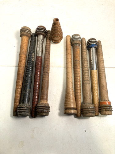 Wood Spools Bobbins Wooden Industrial 3"-8.75" Spindles Quills Mix Lot-10: