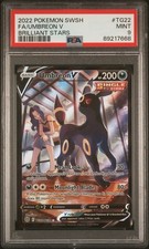 Pokemon Umbreon v Trainer Gallery Full Art Brilliant Stars TG22/TG30 Mint PSA 9
