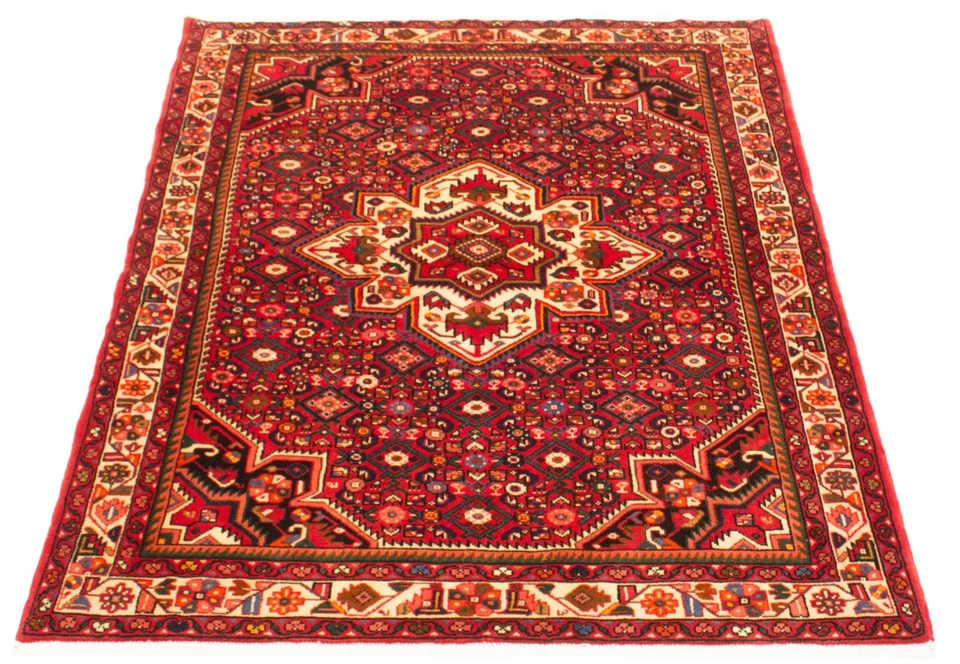 Tapete de área tradicional vintage oriental feito à mão 5'3" x 6'7" lã - Imagem 3 de 4