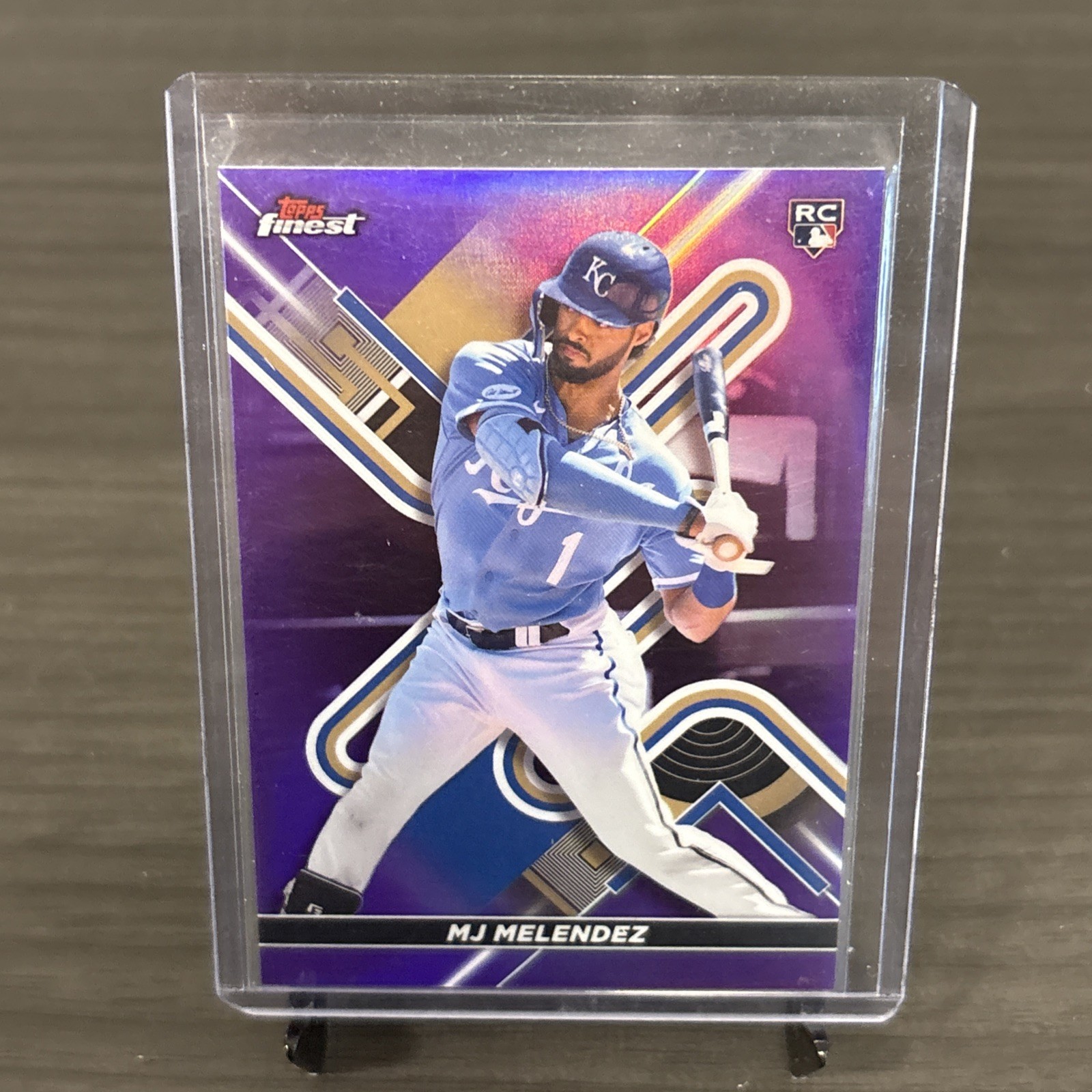 2022 Topps Finest MJ Melendez Purple Refractor RC #57 Royals /250