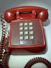 Bell System Western Electric 2500 DM Red Push Button Telephone