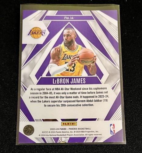 LeBron James 2023-24 Panini Phoenix Basketball Paragon #14 Los Angeles Lakers - Picture 2 of 2