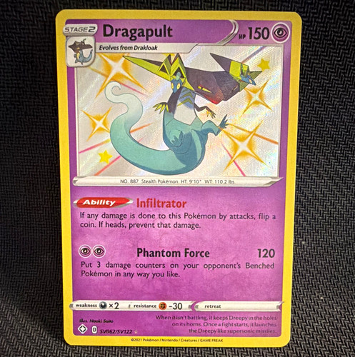 Pokemon TCG Dragapult SV062/SV122 Shining Fates Shiny Vault Shiny Holo Rare