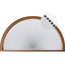 Grandekor Tende oscuranti per finestre ad arco senza trapano 48" Lx24 H tende a nido d'ape per...