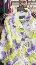 Vintage Fila Magic Line Windbreaker Jacket 90s Neon Color Block Full Zip Sz USA