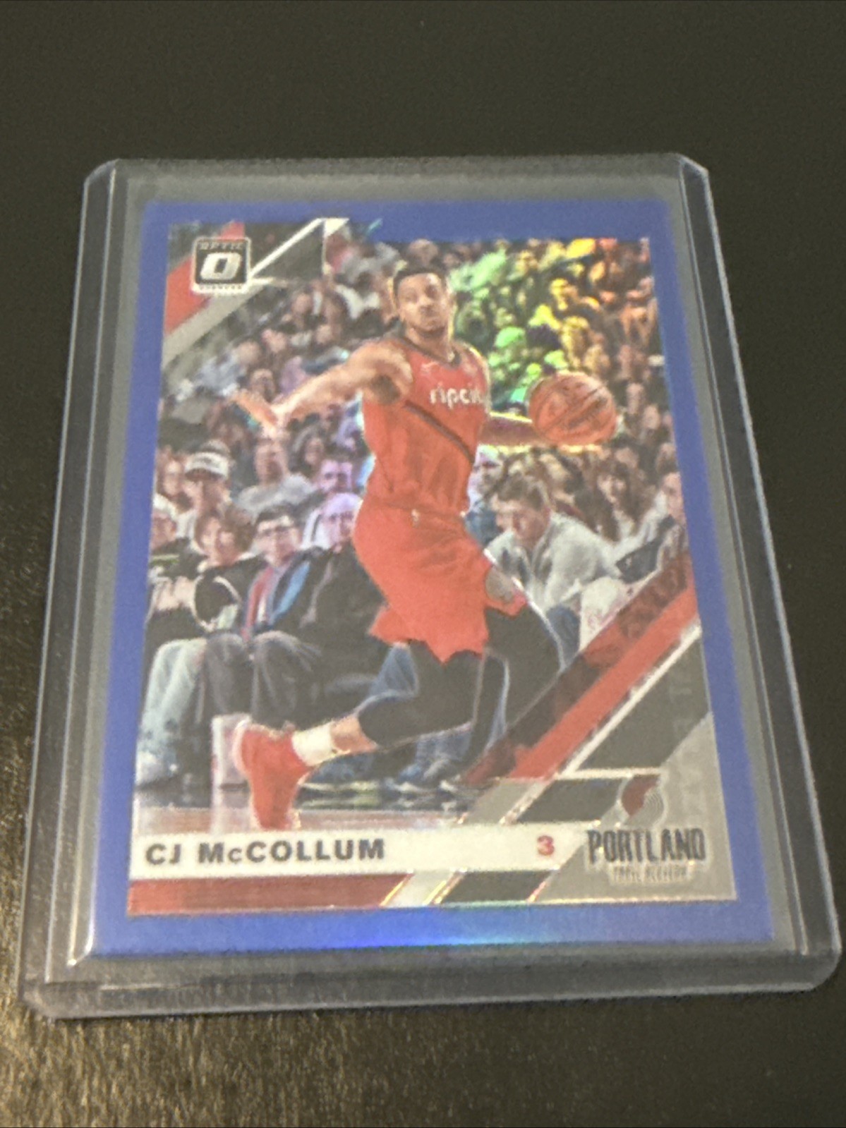 2019-20 Panini Donruss Optic - C.J. McCollum #17 Blue Prizm 5/59