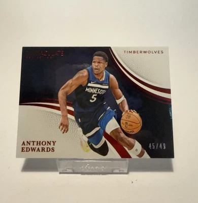 2024-25 Panini Immaculate Collection - Anthony Edwards, Anthony Edwards #94 /49 - Bild 1 von 2