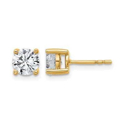 14k Yellow Gold 1 1/2 carat Lab Grown Diamond VS/SI+ G+ Round Complete Four