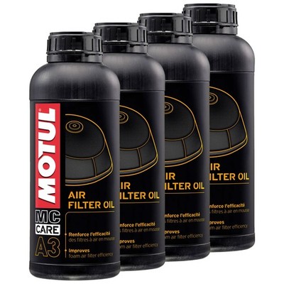 Luftfilteröl MC CARE A3 Air Filter Oil Spray Motul 4 X 1 Liter Luftfilterölspray