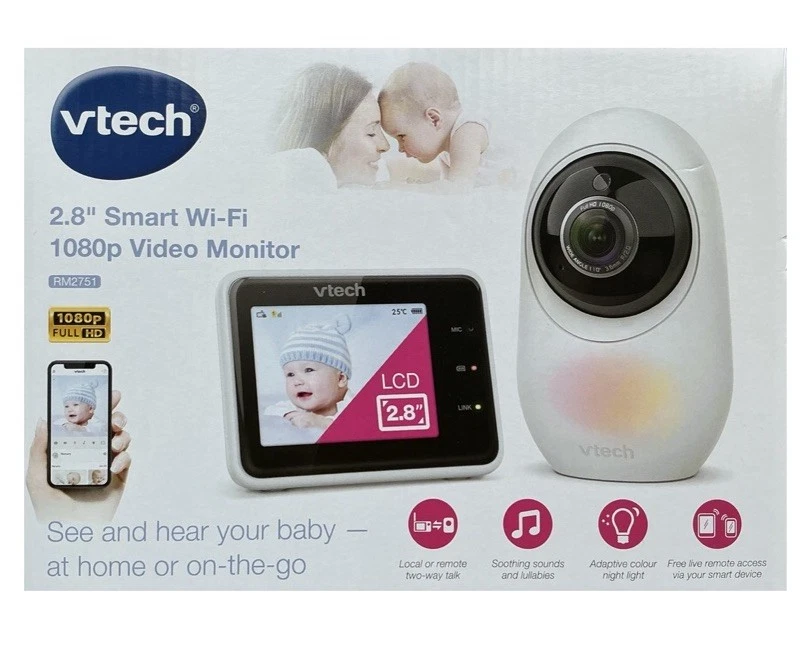 VTech RM2751 Smart Video Baby Monitor – 2.8" LCD + 1080p Wi-Fi App Viewing
Opens in a new window or