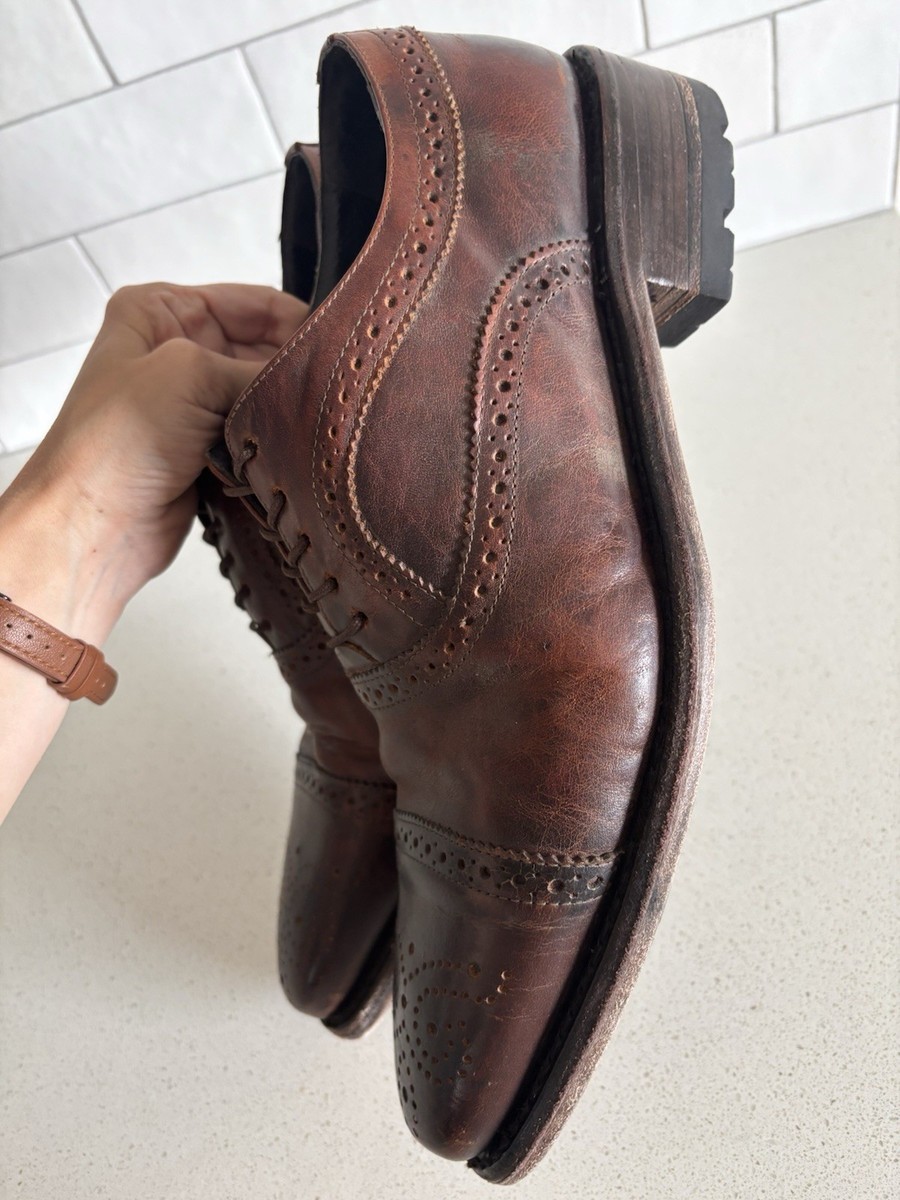 FREEBIRD Mens Steven George Brown Brogue Leather Oxford  display picture 1