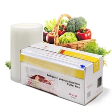 Vacuum Sealer Roll 11” x 150’ Keeper with Cutter - Premium Seal Bags for Food...