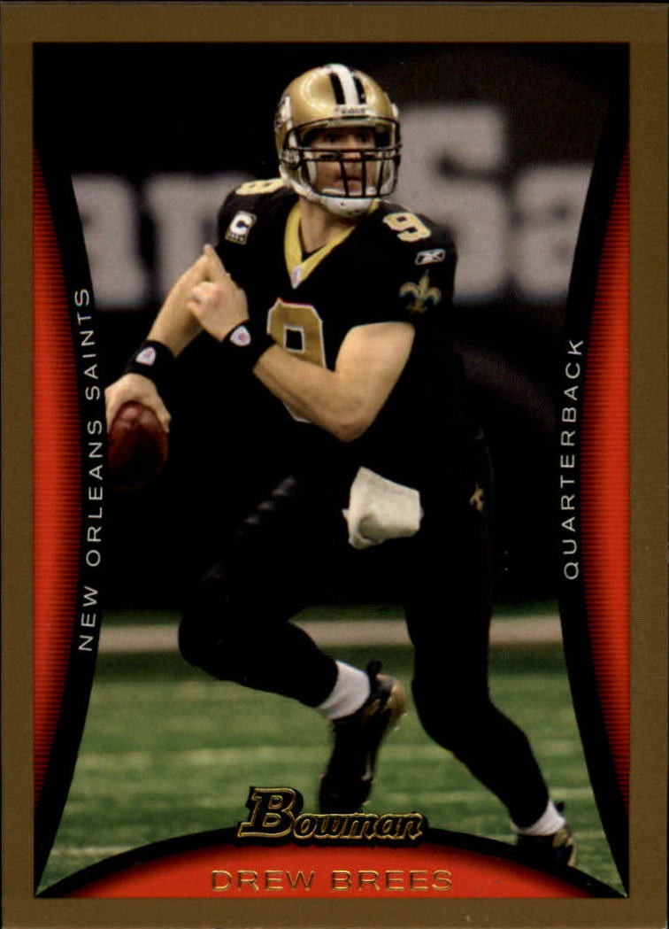 2008 Bowman Gold #1 Drew Brees - FB