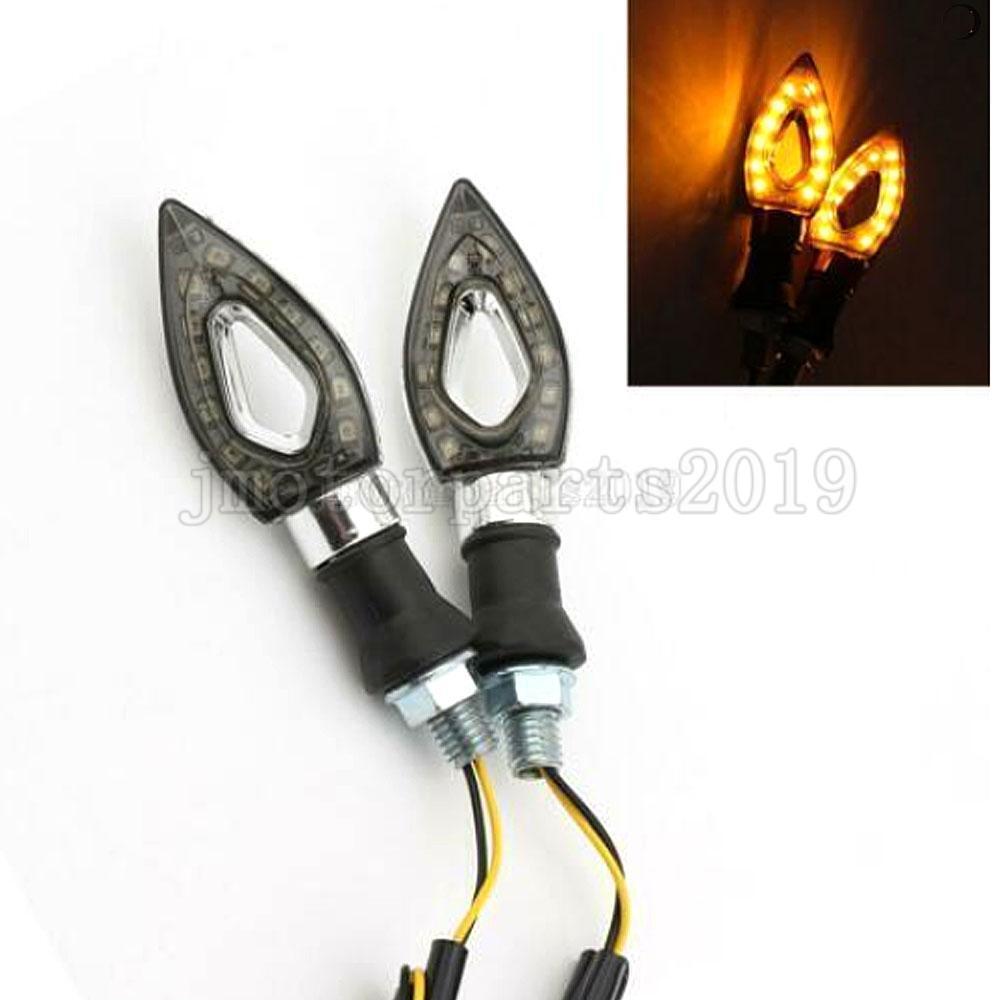 2x Silver LED Turn Signal Lights For Honda VTX1300 R C S T VTX1800 C F