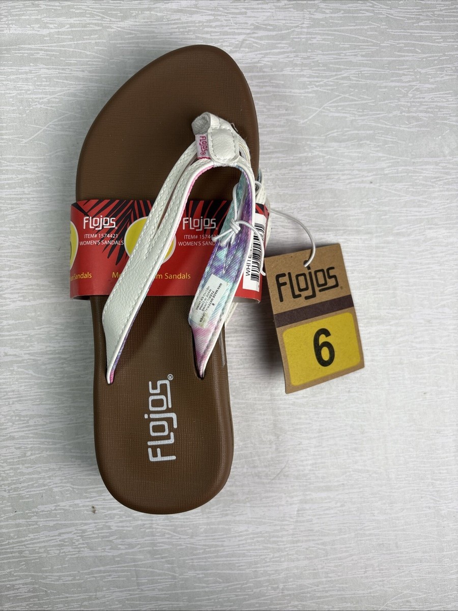 Flojos Womens Memory Foam Flip Flop (WHITE TIE DYE, 6 REG) NEW | eBay