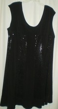 Sparkle Bling Shimmer Womens 22W Plus LBD Little Black Dress Wedding Formal Prom