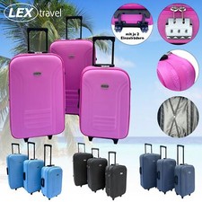 Reisekoffer Stoffkoffer Trolley Gepäck Set 3 tlg. Travel Rollkoffer Hangepäck