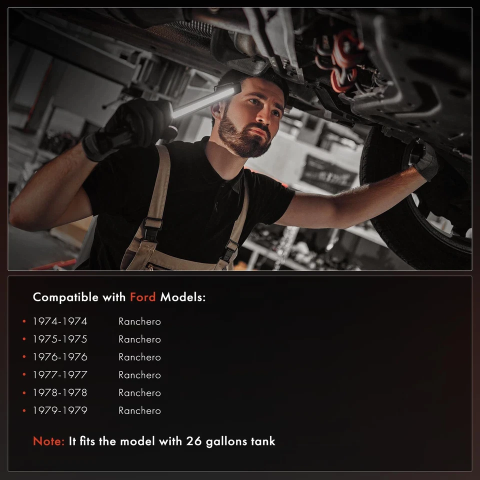 Nuevo tanque de combustible de 26 galones con anillo de bloqueo para Ford Ranchero 1974 1975 1976 1977-1979 Foto 3 de 4