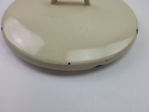 Wassereimer Mülleimer DDR Emaille Beige 10 Liter mit Deckel Vintage #255215 - Bild 4 von 18