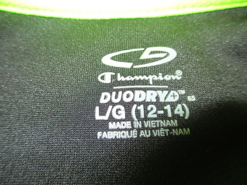 Youth Boys CHAMPION Duo Dry Long Sleeve Pull Over Shirt. Size L 12-14 - Picture 5 of 5