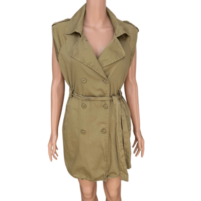 Anthropologie Staring at Stars sleeveless trench coat jacket size