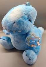 FAO Schwarz Glow Brights Blue Dinosaur Plush 12" Lights Sounds