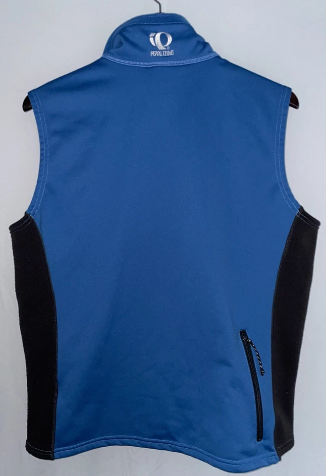 Chaleco de ciclismo PEARL IZUMI para mujer XL cremallera completa resistencia al viento polar azul negro Foto 2 de 4
