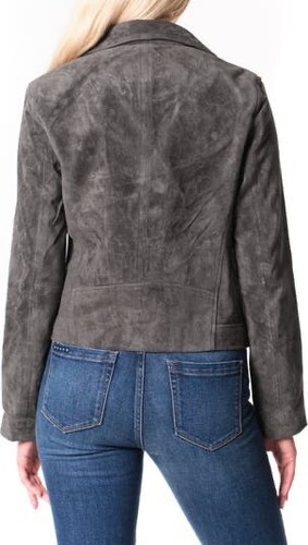 BLANKNYC Vital Signs Suede Moto Jacket 