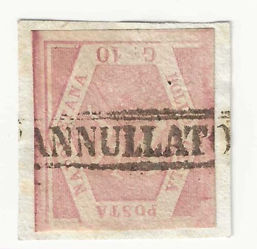 1858 Antichi Stati (Napoli) - 10 gr. rosa lillaceo annullato ampi margini - Photo 1 sur 1