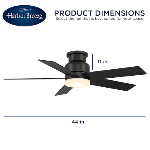 Harbor Breeze 44” Bristle Indoor Ceiling Fan 5497066 - 第 2/7 張圖片