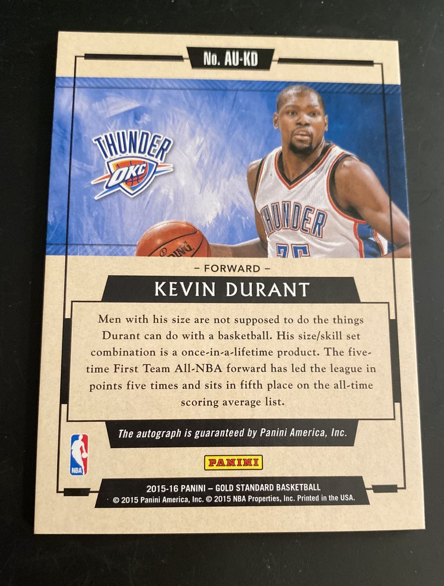 その他 Kevin Durant Authorization Autograph 2015-16 GOLD STANDARD KEVIN DURANT AU GOLD WHITE INK AUTO CARD 55
