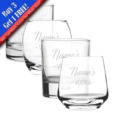 Personalised Engraved Vodka Tumbler with 'Name's Vodka' Design