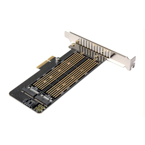 M.2 NGFF to Computer SATA Dual SSD PCI PCIe x4 x8 x16 NVMe Express Adapter Card - Zdjęcie 12 z 12