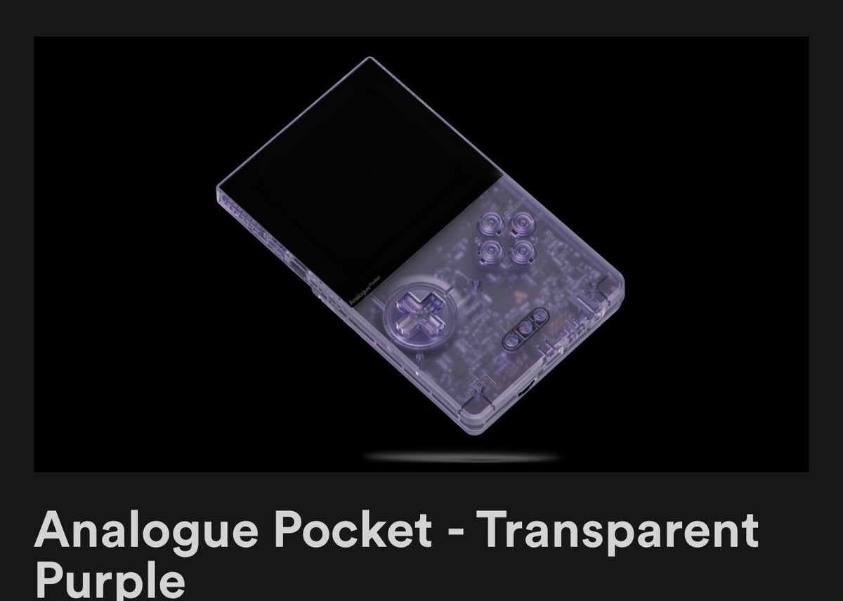 Analogue POCKET | Transparent PURPLE Handheld System | Limited 