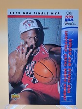 Micheal Jordan 1993 Upper Deck NBA Finals MVP insert Chicago Bulls