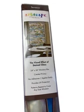 New 24x36 TERRAZZO Stained Glass Privacy Static Cling WINDOW FILM