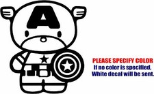 Captain America Chibi Graphic Die Cut decal sticker Car Truck Boat Window 9"